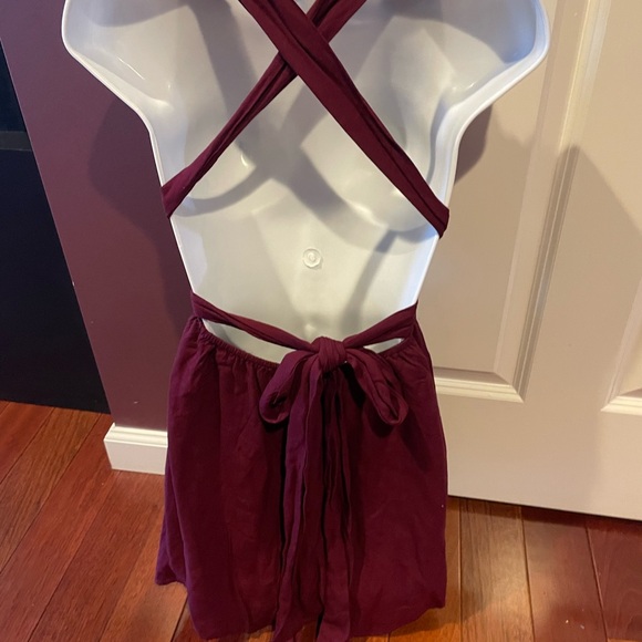 Tobi maroon multi way tie wrap dress XS - Picture 6 of 8
